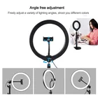 6-дюймовый Настольный светодиодный кольцевой светильник, лампа для селфи со штативом и USB-разъемом для YouTube, прямой трансляции, фотостудии