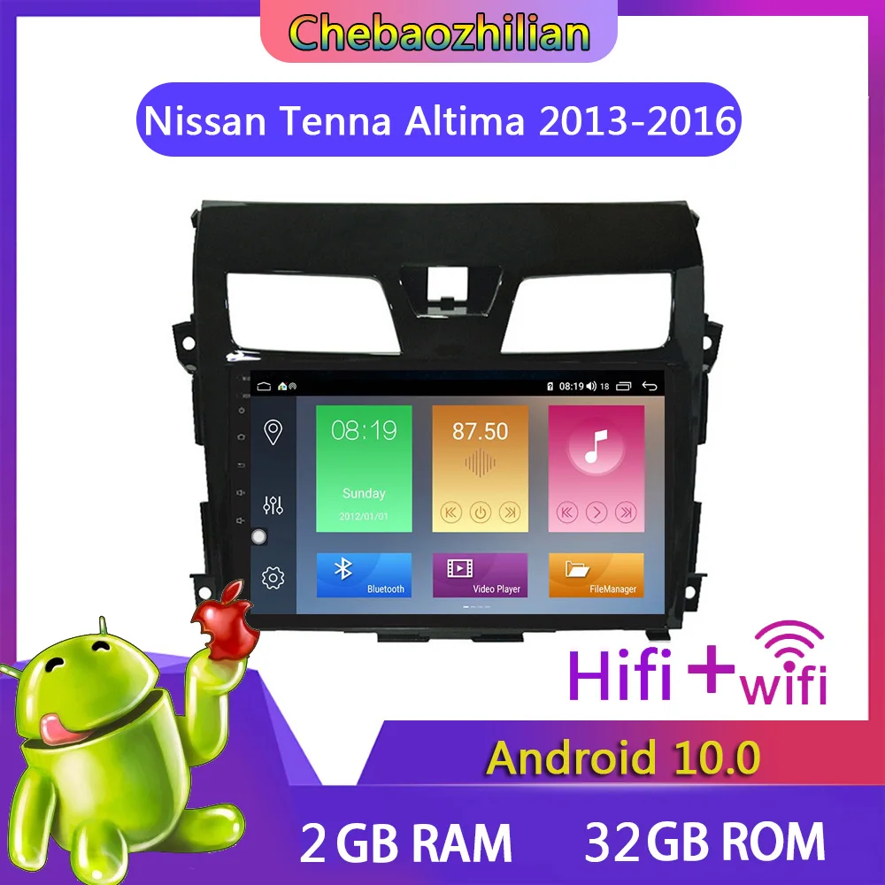 Android 10 0 для Nissan Teana Altima 2013 2016 автомобильный GPS навигатор мультимедийный плеер