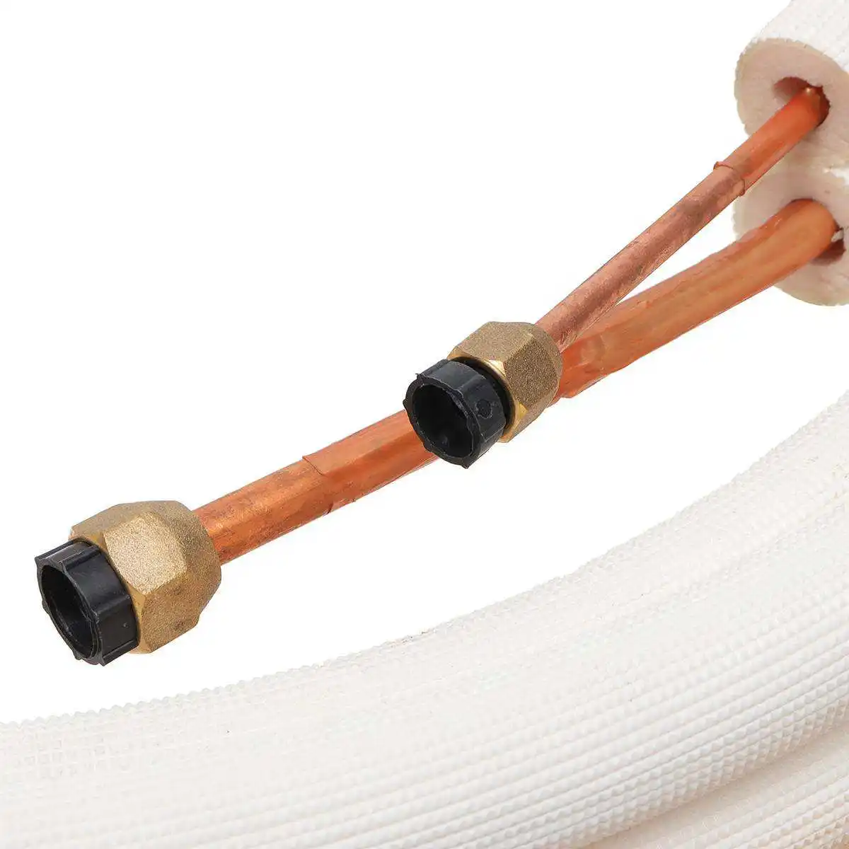 

1/2/4/7/15m Insulated Copper Pipe 1/4'' 3/8'' Air Conditioner Pipes Fittings Pair Coil Tube Split Line Wire Set Air Conditioner