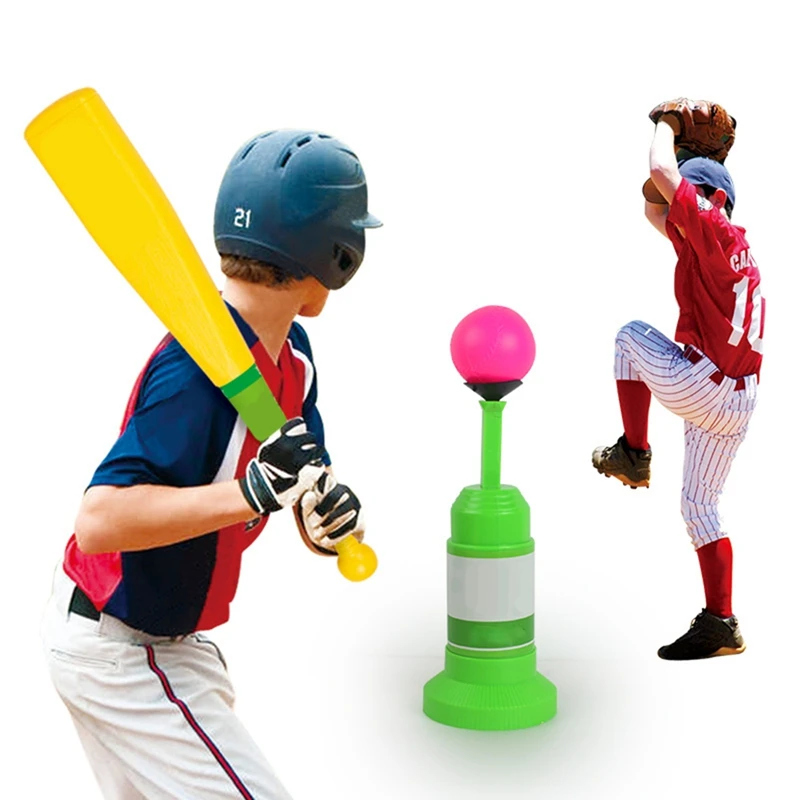 Kids Baseball Set Toys Training Automatic Launcher Bat Indoor Outdoor Sports Games For Children | Игрушки и хобби
