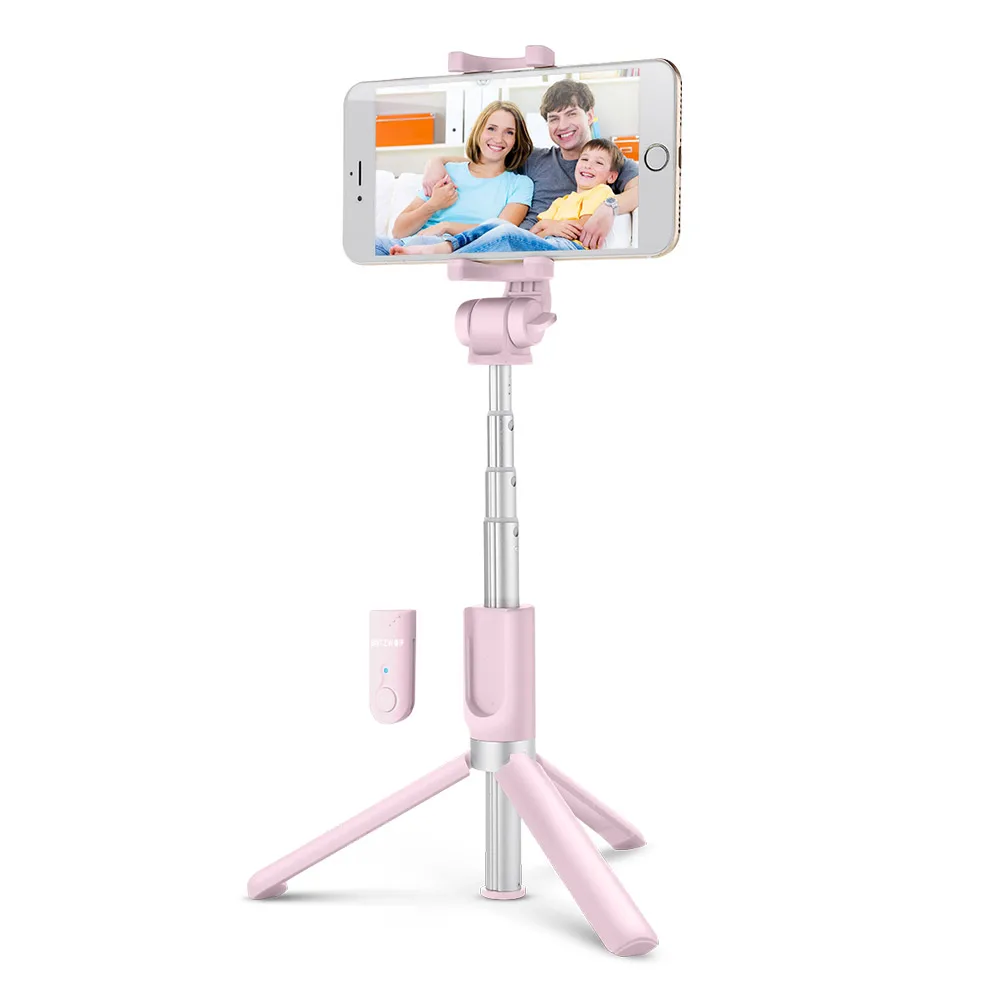 BS3 Pink BlitzWolf BS3 Универсальный беспроводной Bluetooth Selfie Stick Мини Штатив Выдвижной Складной Монопод Live Stream Travel для iPhone 11 Pro X XR 8 Для Samsung Xiaomi 9 Huawei P30 Pro Смартфон - Цвет: BS3 Pink