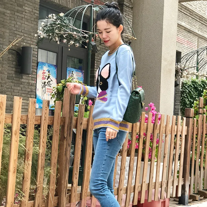 Роскошный брендовый дизайнерский вязаный пуловер повседневный корейский свитер