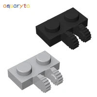 aquaryta 20pcs hinge plate 1 x 2 locking with 2 fingers on side compatible with 60471 technology building blocks part for teens