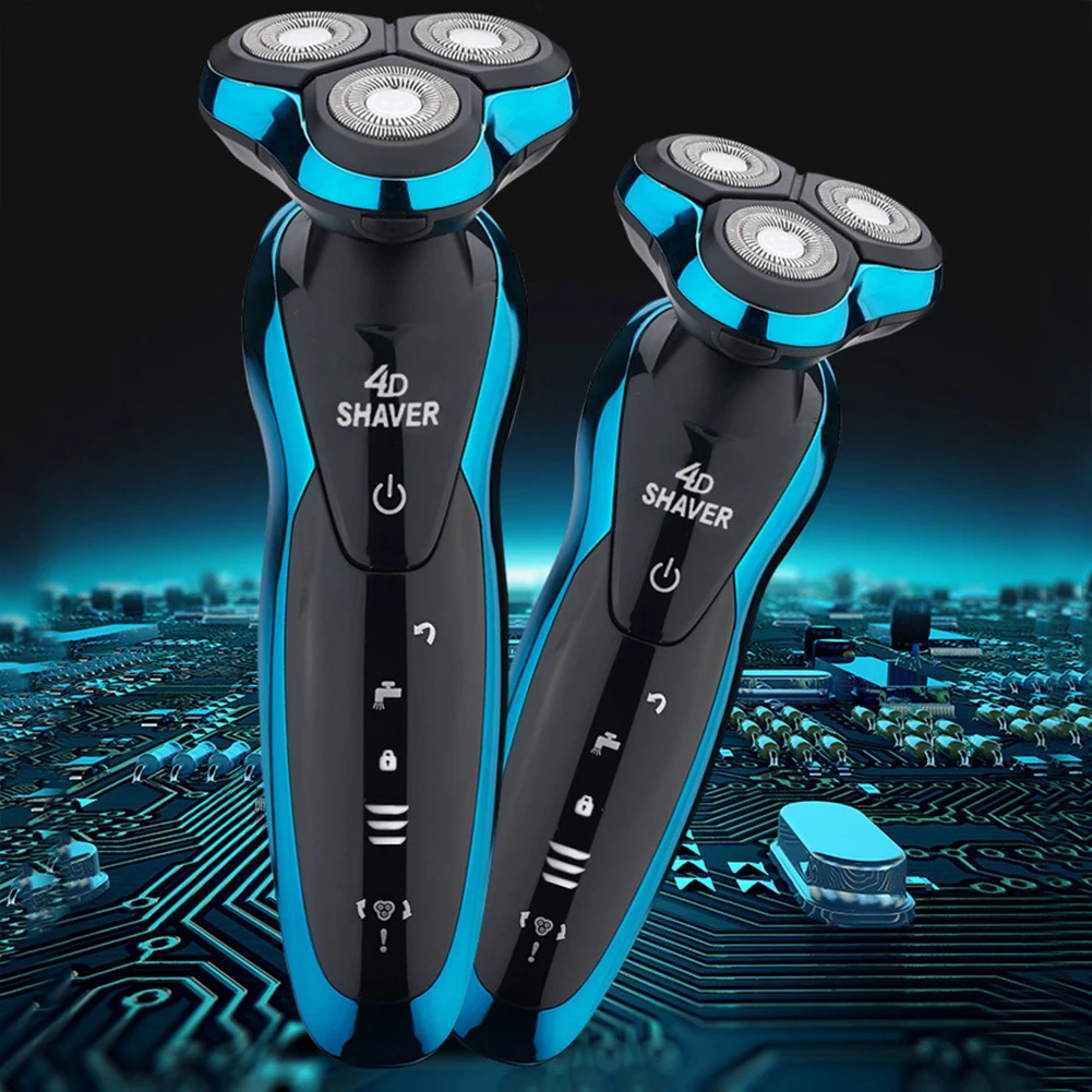 

3 Blades Men Electric Shaver Razor Water Wash Rechargeable Beard Trimmer
