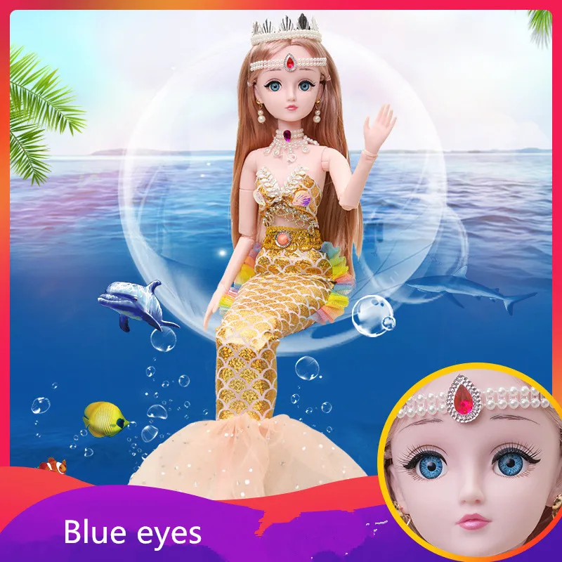 Новинка 60 см 22 шарнирная кукла Bjd Модная белая кожа 3D голубые глаза 1/3 принцесса