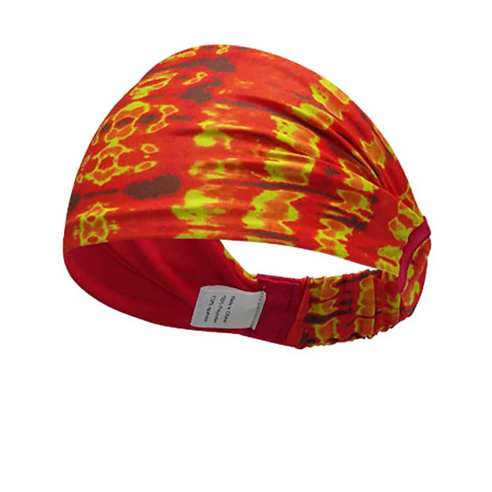 

Unisex Printed Non Slip Wide Headband Sweat Absorbant Sports Elastic Hairband pauelo para el cabello