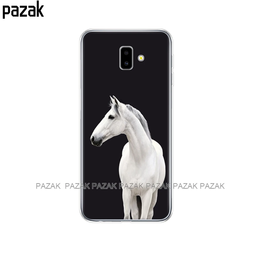 Силиконовый чехол для Samsung J6 Plus мягкий из ТПУ с рисунком Galaxy J6Plus 2018 + J 6 J610 J610F чехлы