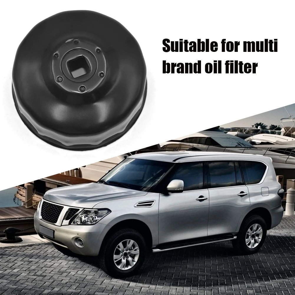 

76 mm 15 Slot 3117 Oil Filter Cover Wrench Remover Removal Socket with 3/8 Inch Drive Tool Auto Parts Tool