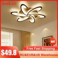 modern acrylic led chandelier ceiling lamp dimming plafond light fixture led chandeliers lustres for living room bedroom decor
