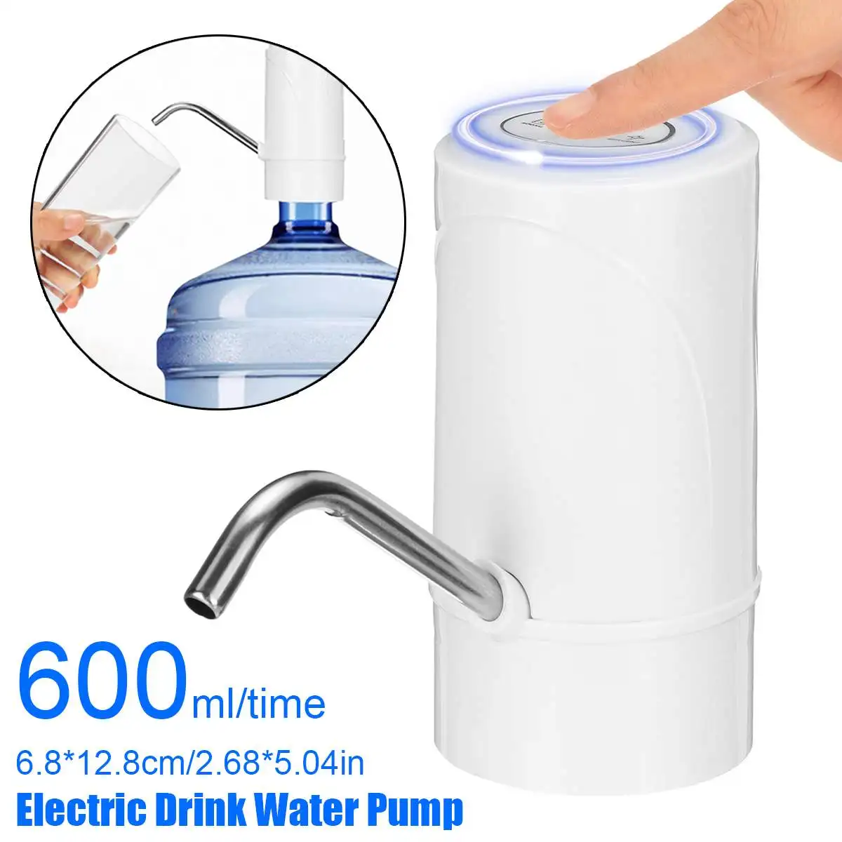 

Беспроводной Водяной насос из нержавеющей стали 304, портативный Электрический диспенсер для бутылок и питьевой воды, ручной насос для бутил...