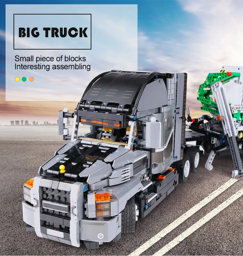 DHL, 2906 шт., серия Technic, 20076 набор "большой грузовик", совместим с 42078 комплектом, строительные блоки, кирпичи, развивающие игрушки, подарок для детей