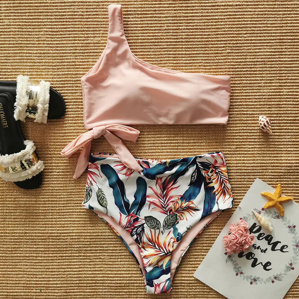 

Sexy High Waist Bikini 2020 Halter Plus Size Swimwear Women Swimsuit Female Bikini Set Bodysuit Bathing Suit Summer Biquini XXL