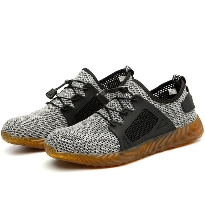 

Safety shoes for men and women, breathable, lightweight, sports and leisure, anti-smashing and anti-piercing mesh large size
