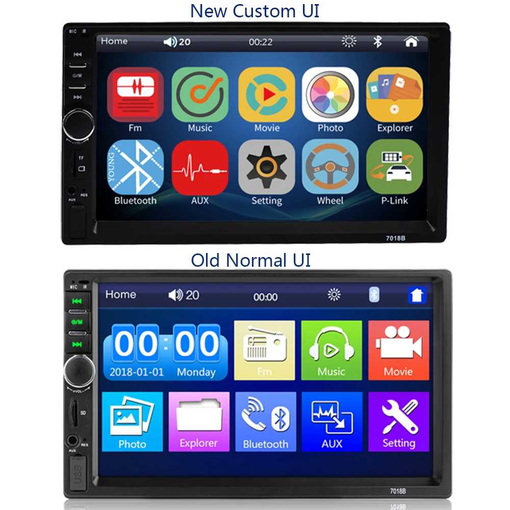 Автомагнитола 7018b 2 din с сенсорным экраном HD 7 '' 1080P FM AM TF USB Wince Sys цифровое стерео