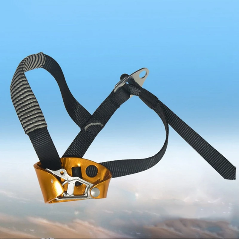

Adults Right Foot Ascender Riser Rock Climbing Ascender Mountaineering Equipment Climbing Gear Gold