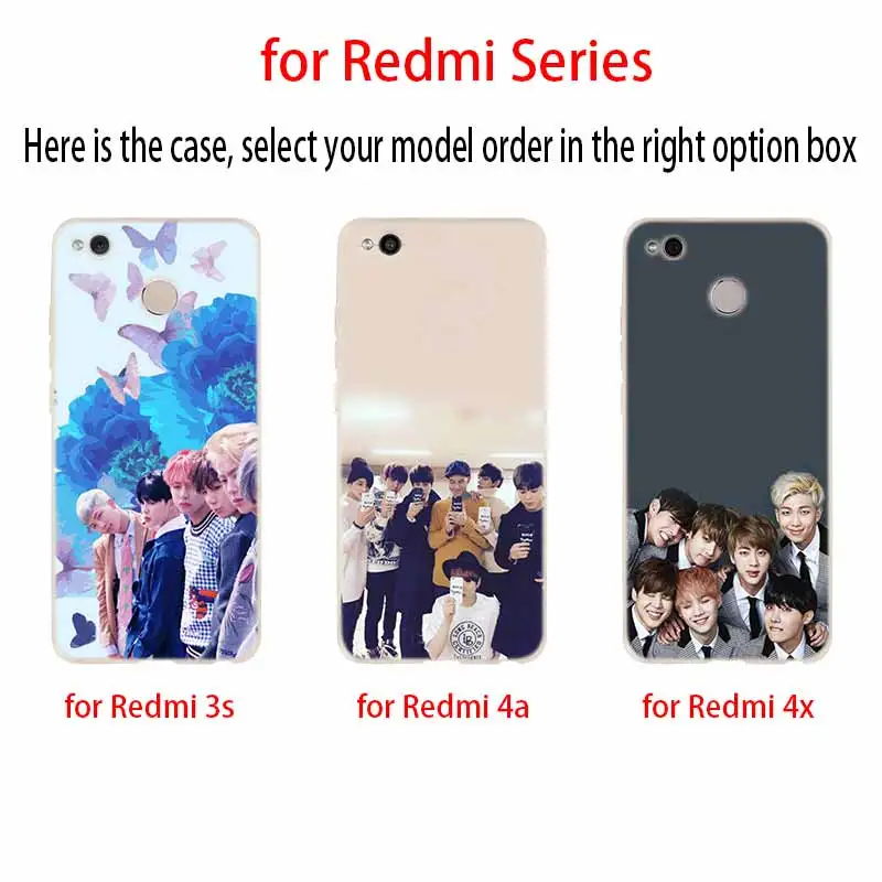 Мягкий чехол из ТПУ для Xiaomi Redmi 4X 4A 6A 7a Y3 K20 5 Plus Note 8 7 6 5 Pro Bangtan Boys Jimin Suga