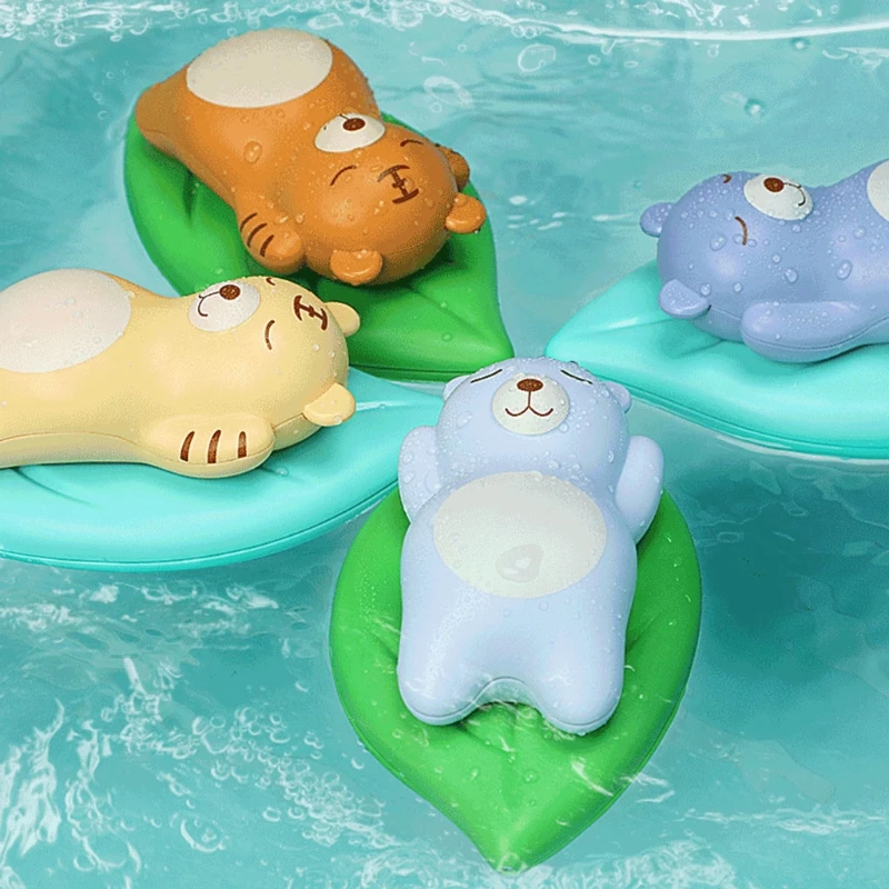 

Wind Up Swimming Leaf Bear Bath Toy Beige / Dark Blue /Orange 1 Piece Toy H9EF