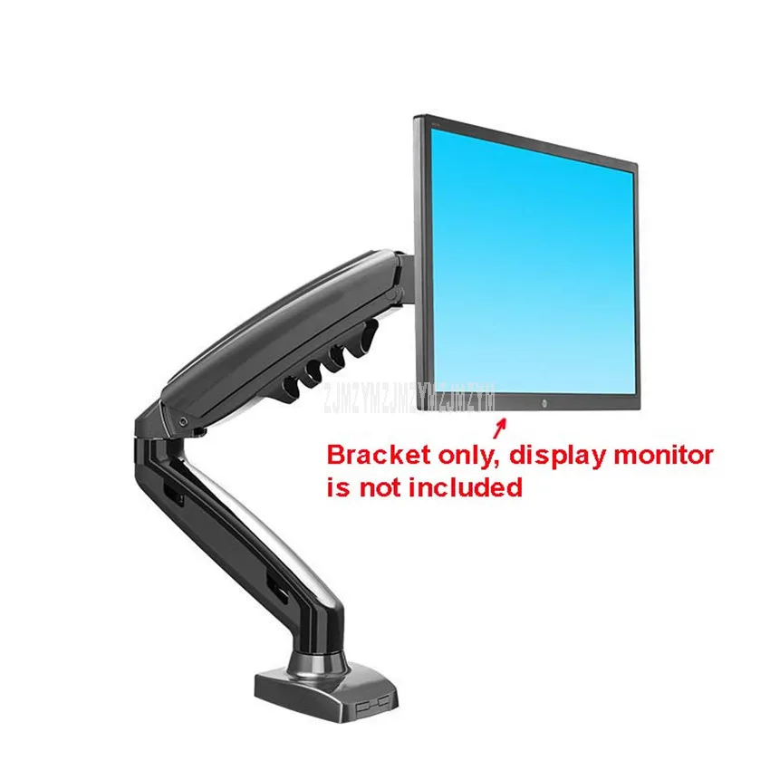 Desktop LCD Monitor Mount Stand Display Screen Rack Holder Rotating Display Monitor Bracket Fit for 17"-27" Max Support 9KG - Color: Black