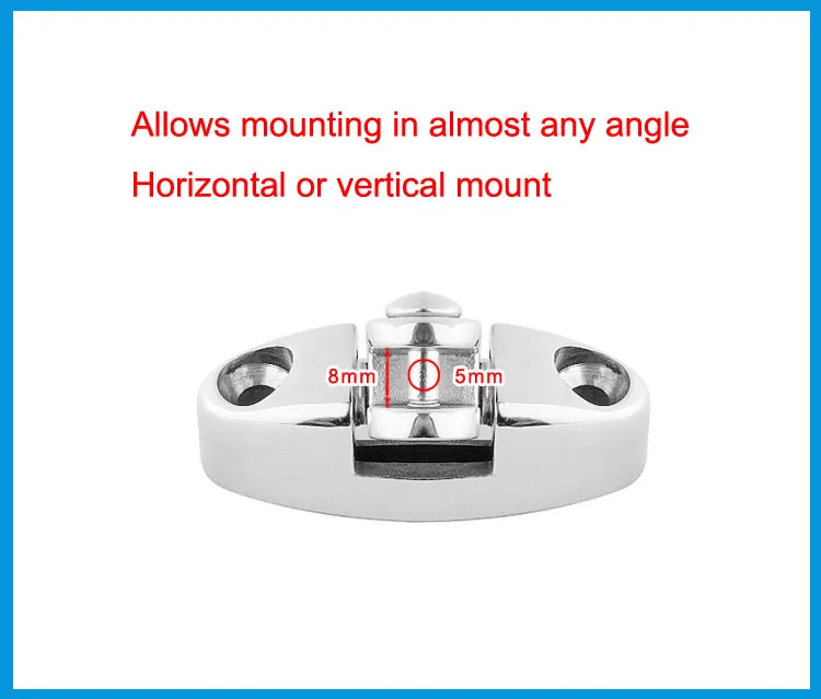 

Universal fit Stainless Steel 316 Boat Bimini Top Mount Swivel Deck Hinge With Rubber Pad Marine Yacht Hardware Accessories