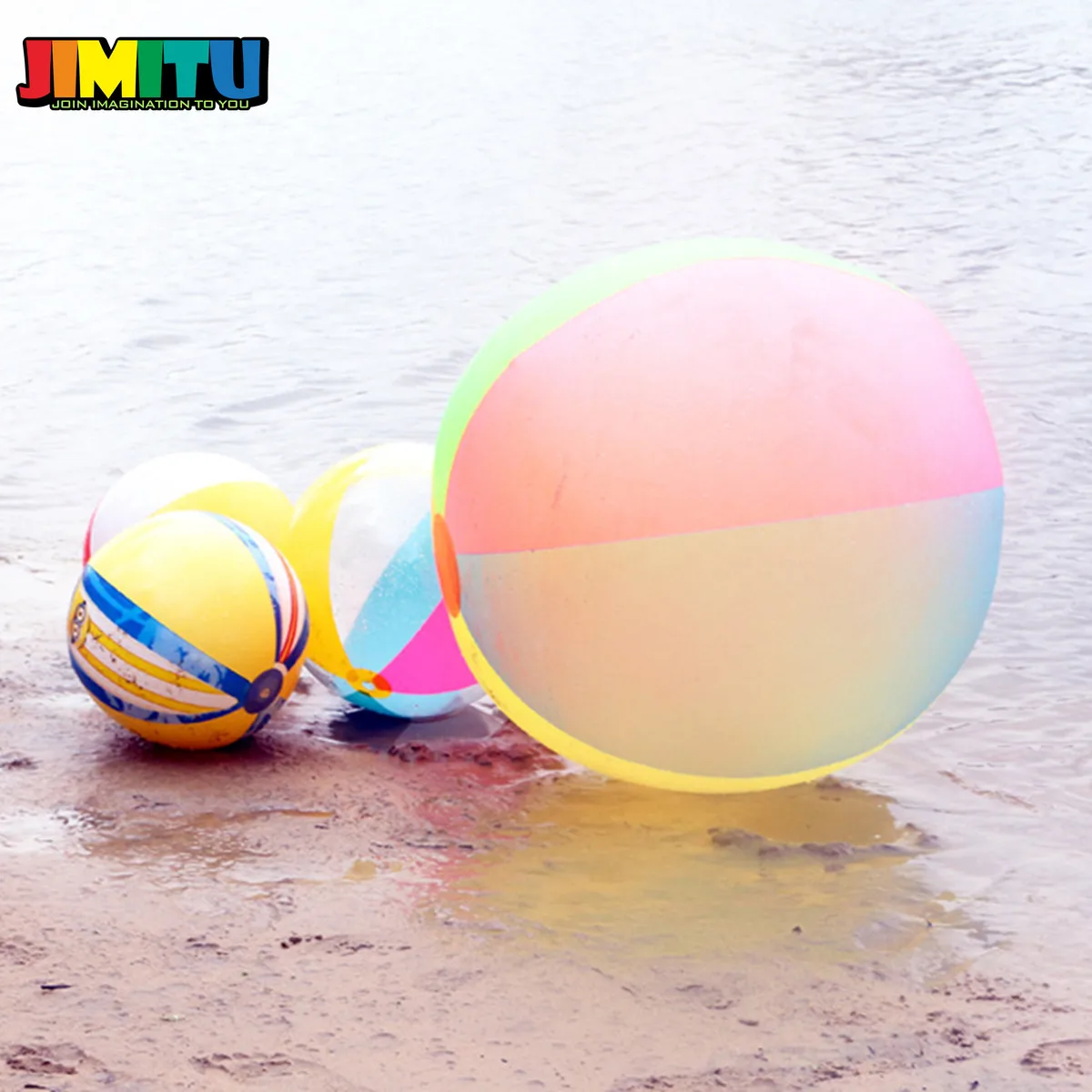 JIMITU 80 см большой надувной пляжный мяч для пляжного отдыха летняя спортивная