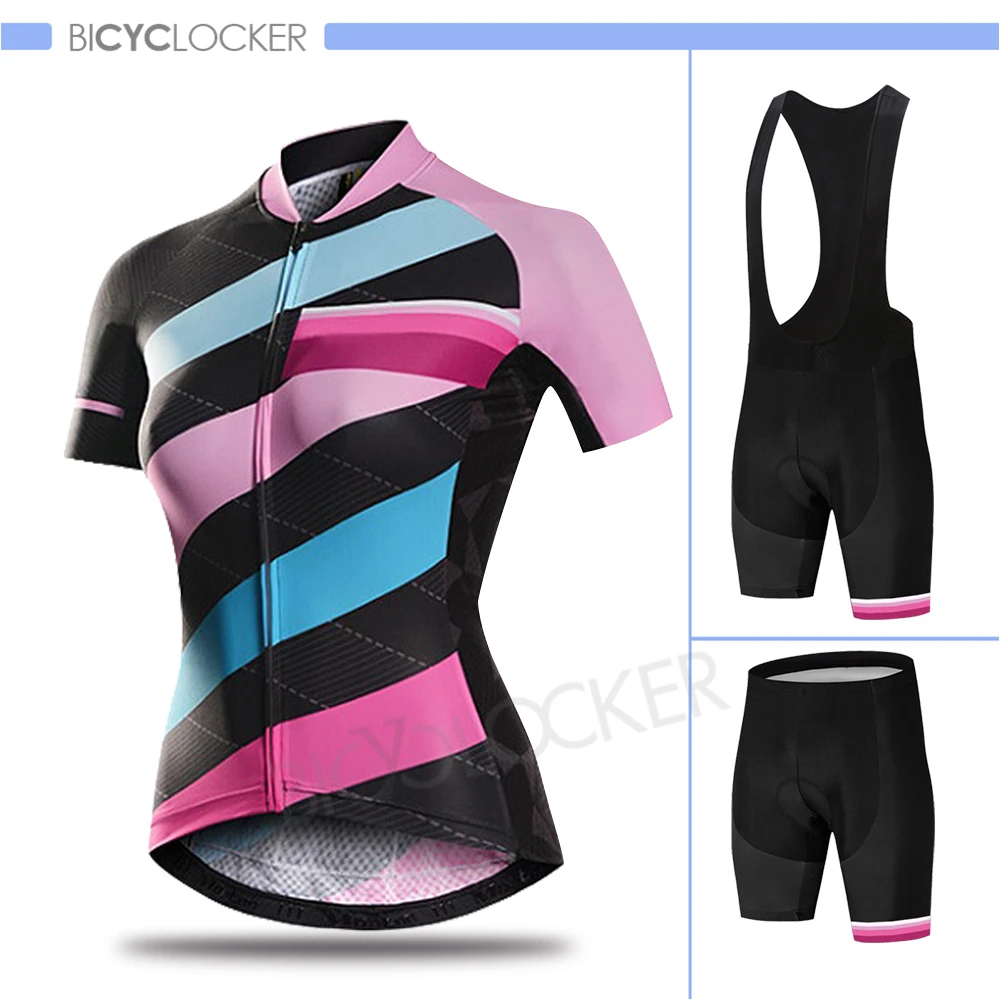 

Women Clothes 2021 Short Sleeve Cycling Clothing Road Bike Jersey Set Mtb Racing Female Uniform Outdoor Skinsuit Gel Pants Set