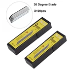 Лезвия FOSHIO из углеродистой стали, 30 градусов, виниловая пленка для автомобиля, наклейка, резак, Запасное лезвие, режущий инструмент для намотки Пинга, 100 шт.