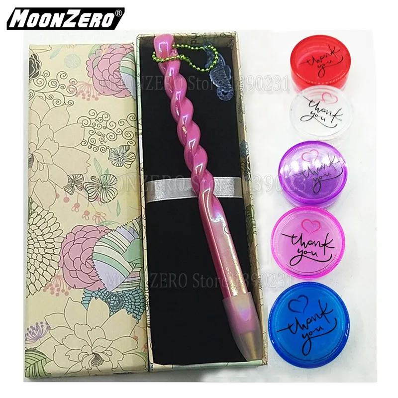 1pink pen 5 Wax Новая Радужная красочная ручка с цепочкой, аксессуары для вышивки, восковая алмазная живопись, вышивка крестиком, точечный сверлильный инструмент для выкладывания мозаики, наборы - Цвет: 1pink pen 5 Wax