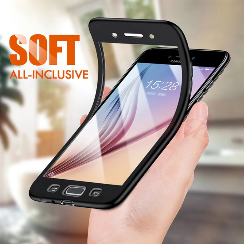 360 Мягкий силиконовый чехол для Samsung Galaxy A3 A5 J3 J5 J7 2017 S8 S9 S10 PIus S10E M10 M20 A30 A40 A50 A70 A6 A8 A7