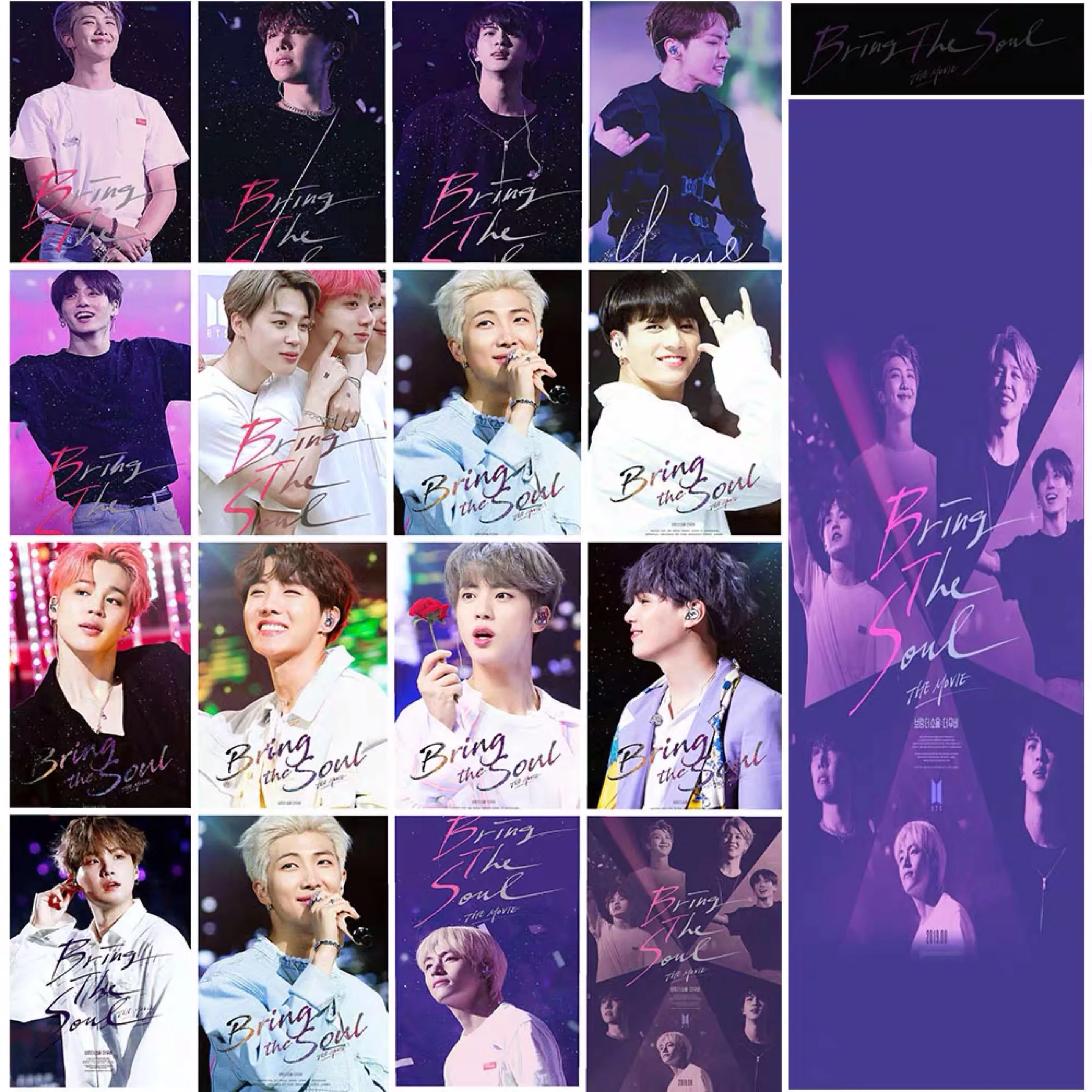 Южно корейские группы K POP Bangtan Boys плакаты принести в душе: фильм Love Yourself ломо карты