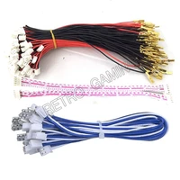 10pcs lot 2 8mm 4 8mm 2 pin cables connect to sanwa microswitch arcade joystick button for usb zero delay encoder board