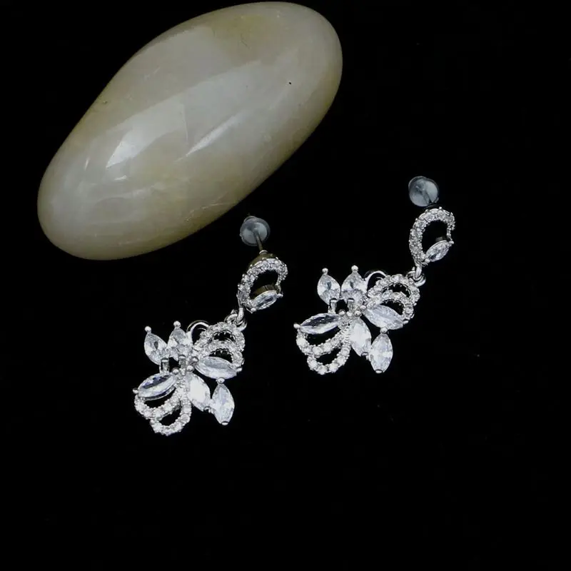 Модные свадебные серьги из стерлингового серебра 925 пробы ювелирные изделия