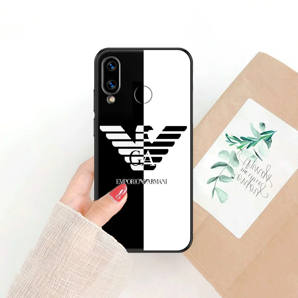 

Italy GA Luxury Ea7 Phone case For Huawei Honor 6 7 8 9 10 10i 20 A C X Lite Pro Play black 3D bumper pretty prime trend
