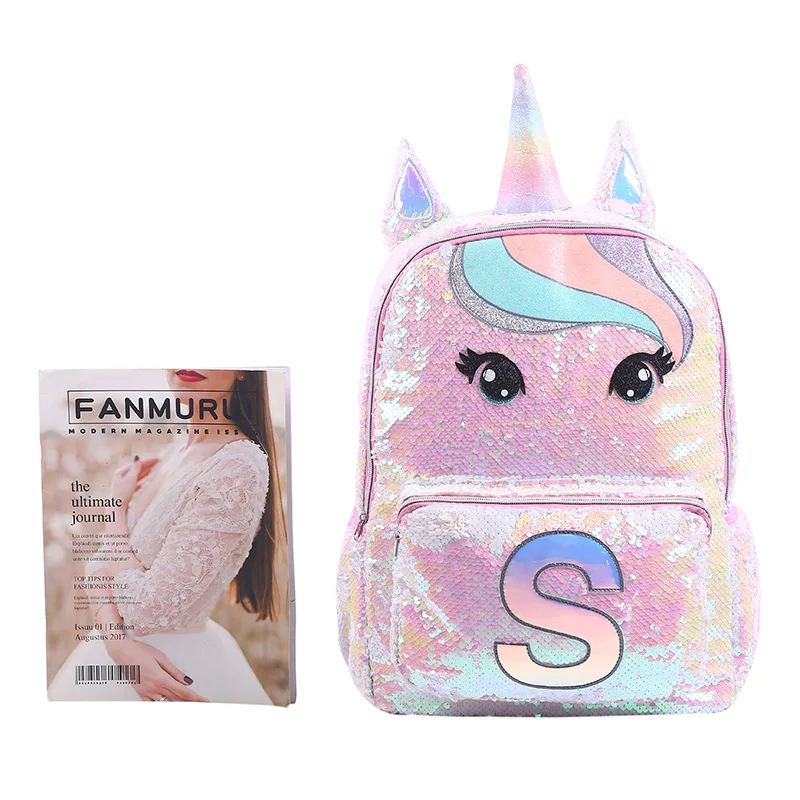 Unicorn Sequins Children's Backpack Kids School Bags for Teenage Girls Backpack Cartoon Cute Backpacks Large Mochila Infantil