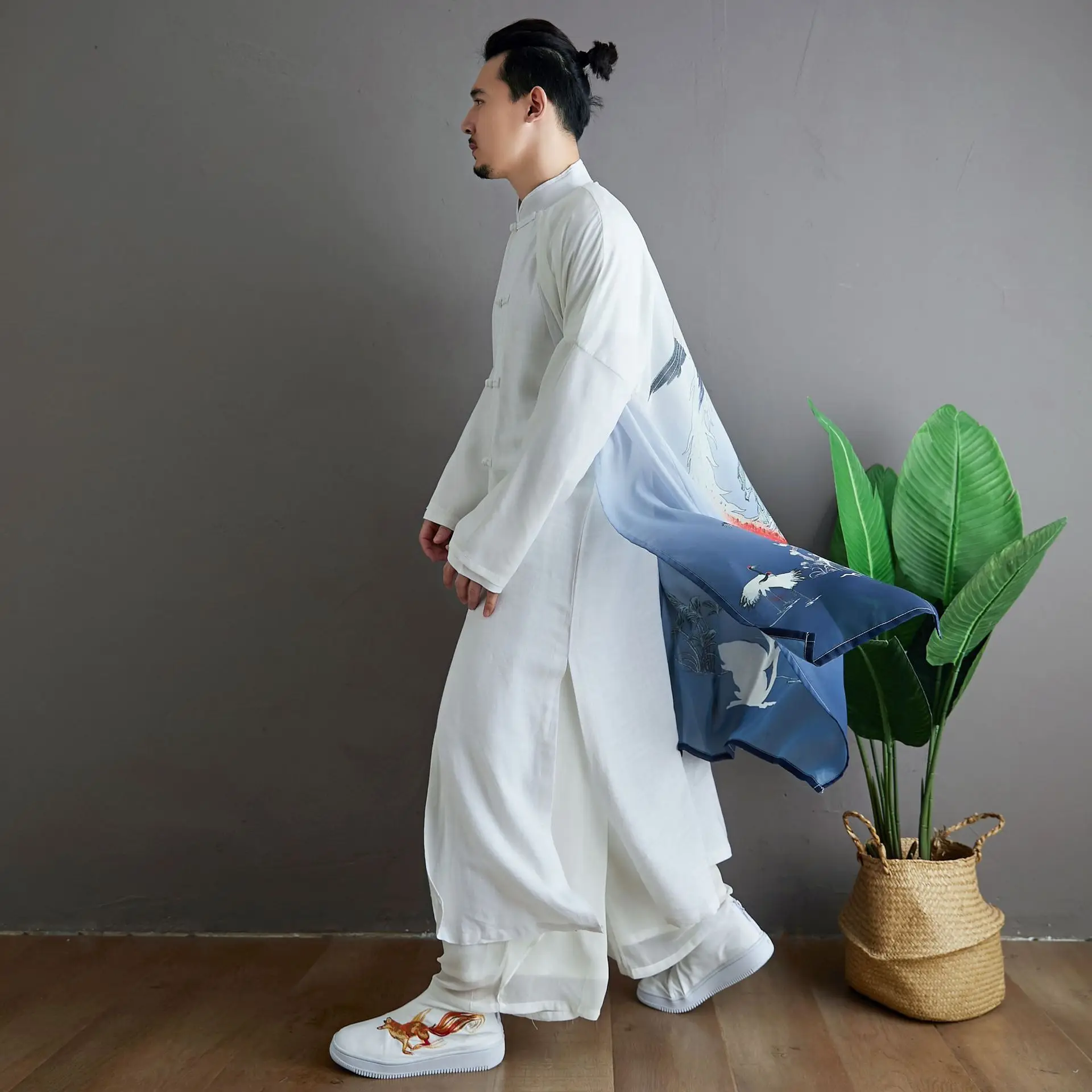 

Mafan cloth new spring products bainiao fake two men's shirts long style casual coil button long shirt