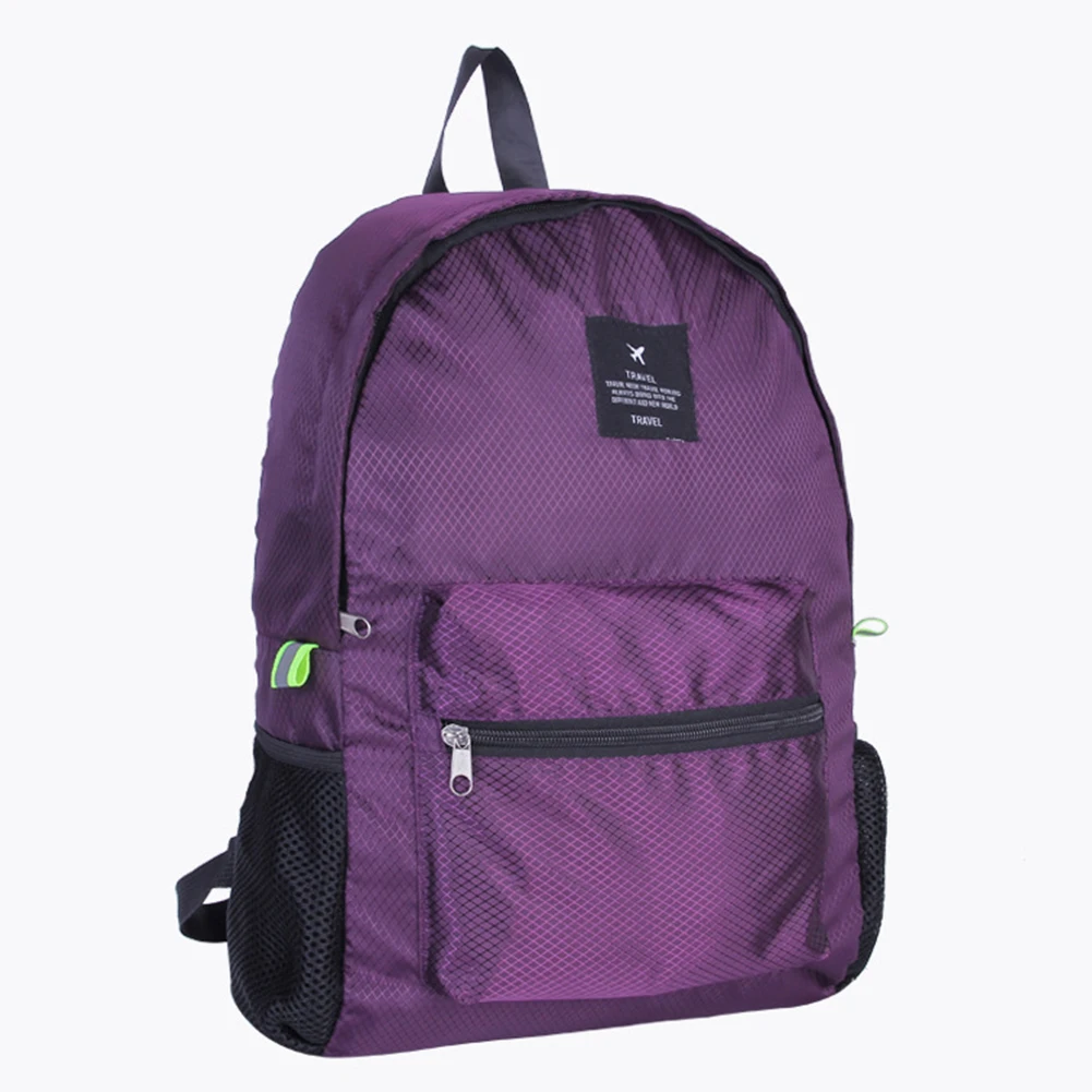 purple Высококачественный прочный нейлоновый складной рюкзак унисекс легкий для активного отдыха походный рюкзак портативный походный рюкзак - Цвет: purple
