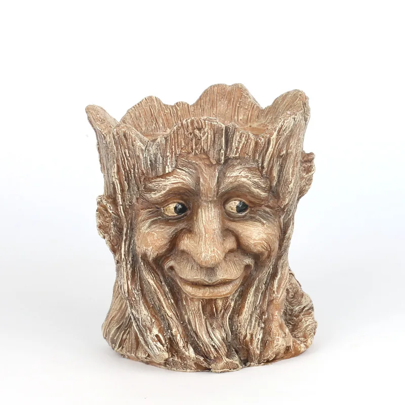

1PCS Retro Imitation Old Man Head Resin Flowerpot Creative Tree People Flowerpot Funny Succulent Plants Flower Pot Home Decor