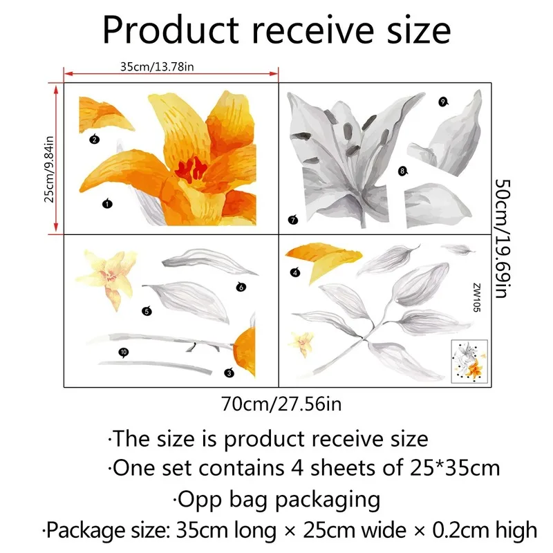 

Modern Tulip Flowers Wall Stickers Home Decoration Aesthetic Living Room Bedroom Self Adhesive Vinyl PVC Wall Decal