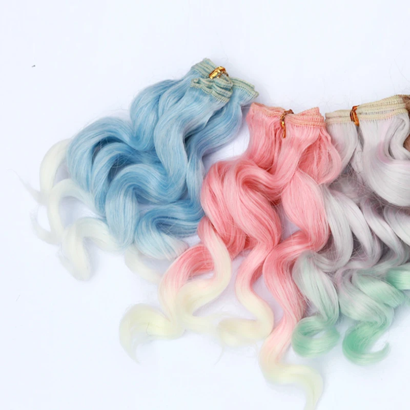 Envio gratis de pelo muñeca resistente al calor 15 см alta temperatura para 1/3 1/4 1/6 pelucas rizadas BJD d|Куклы| |