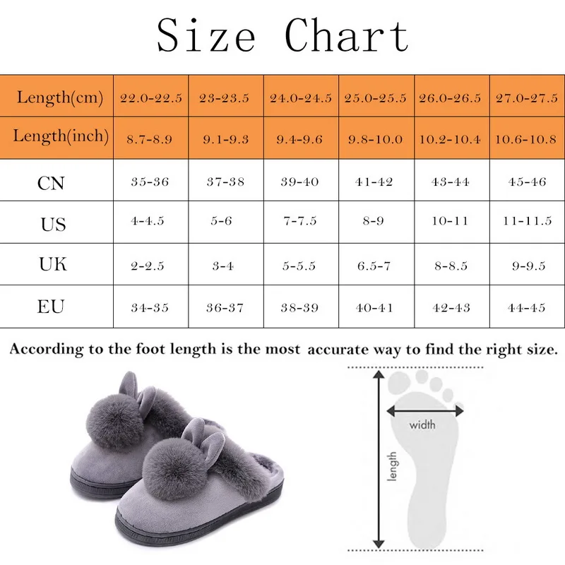 

Women Winter Slippers Velvet Snow Female Slipper Indoor Home Shoes Casual Ladies Soft Comfort Shoe Woman Furry Rabbit Ears Plush