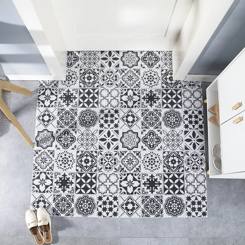 eastern european style doormat anti slip pvc silk loop door mat entrance rubbing carpet kitchen mat custom irregular shape rug free global shipping