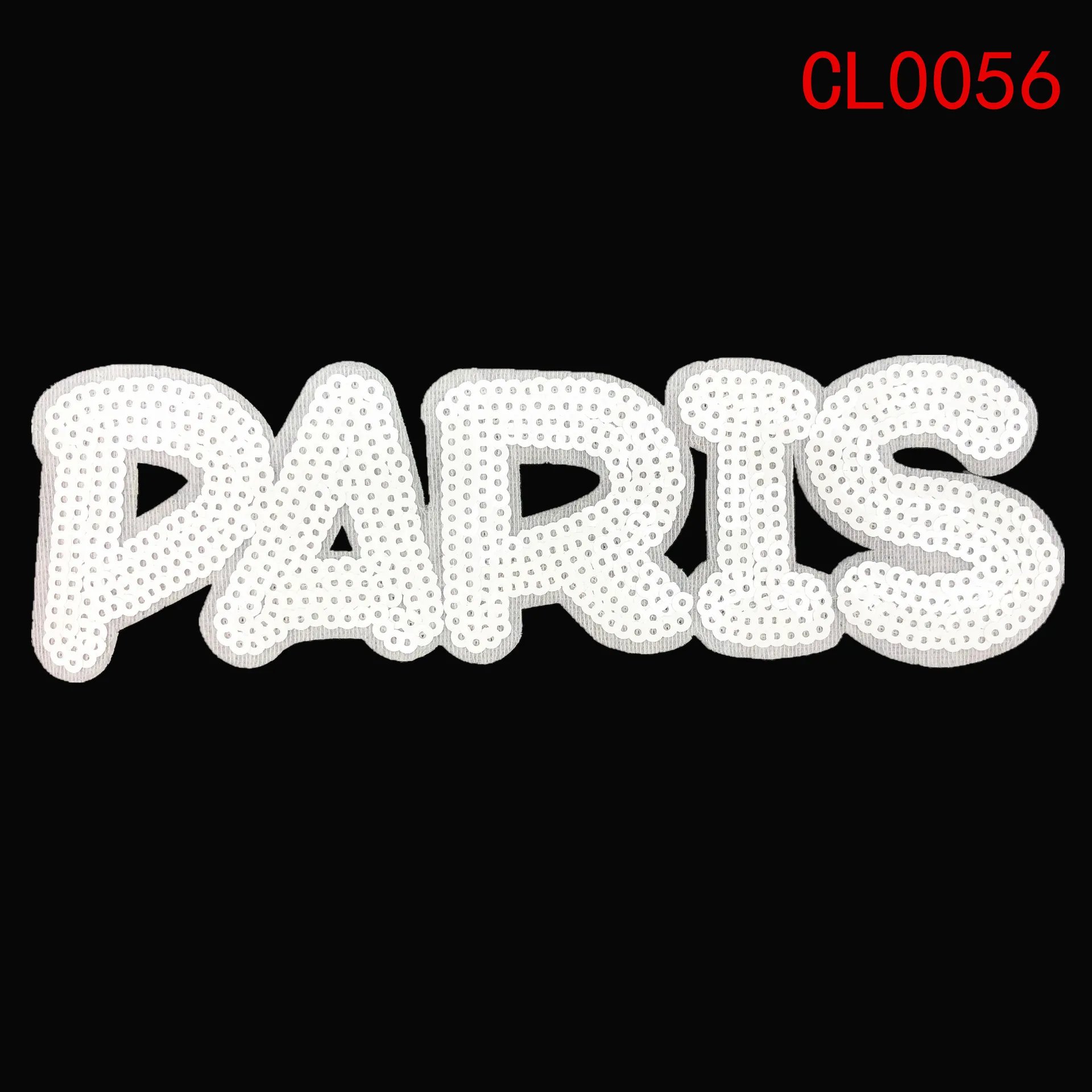 Блесток нашивки с надписью Paris Утюг на вышитой аппликацией Вышивание патч DIY для