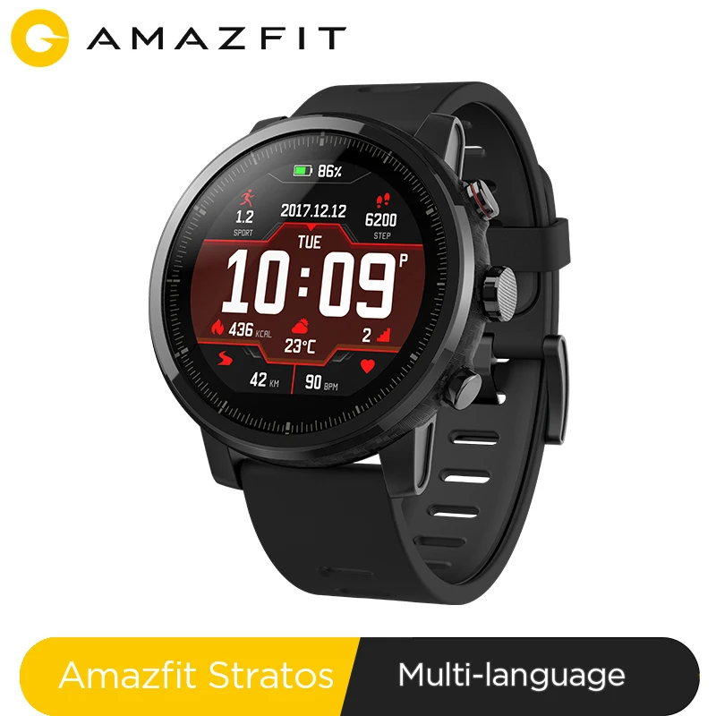 Умные часы Huami Amazfit Stratos Pace 2, умные часы, Bluetooth, gps, счетчик калорий, пульсометр, 50 м, водонепроницаемые