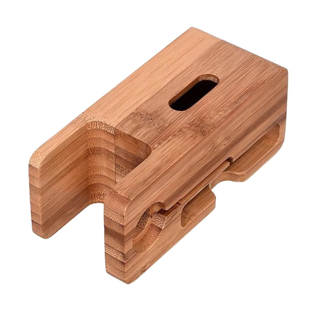 

Phone Charging Stand Bamboo Holder Charging Dock Station For