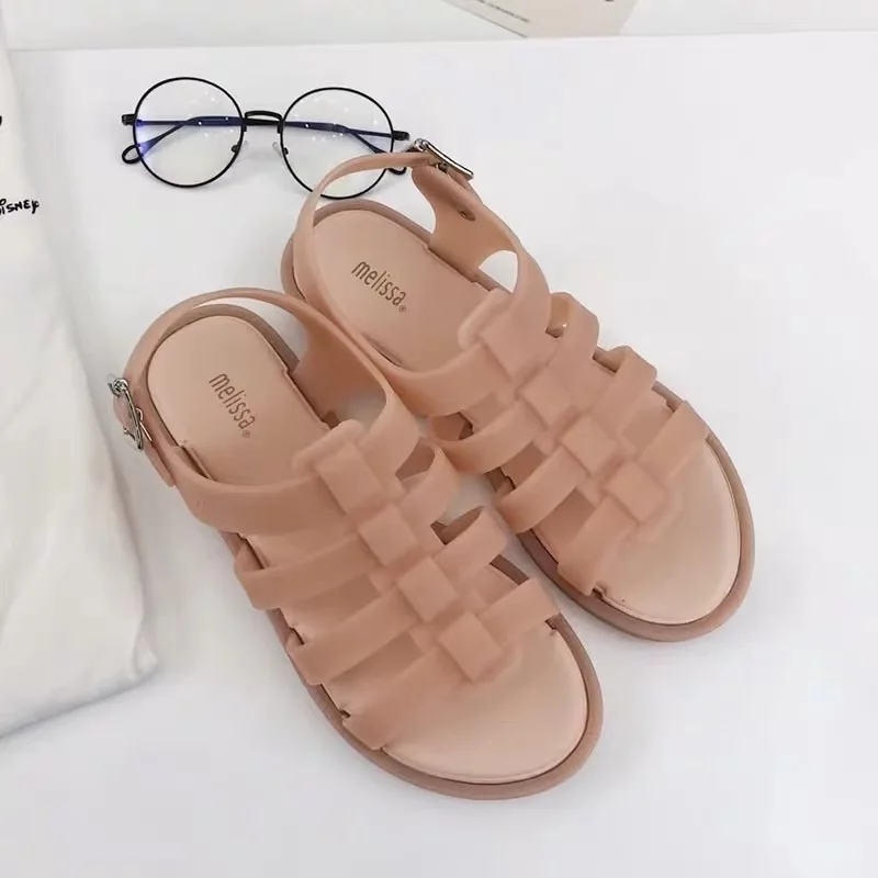 Melissa/женские босоножки; Новинка года; летние женские босоножки с бантом; женская обувь Melissa; нескользящие женские босоножки Melissa из дышащего пластика - Цвет: pink