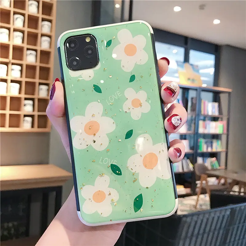 Блестящий чехол для телефона iPhone 11 Pro Max 8 7 6 6S Plus iphone8 противоударный эпоксидный