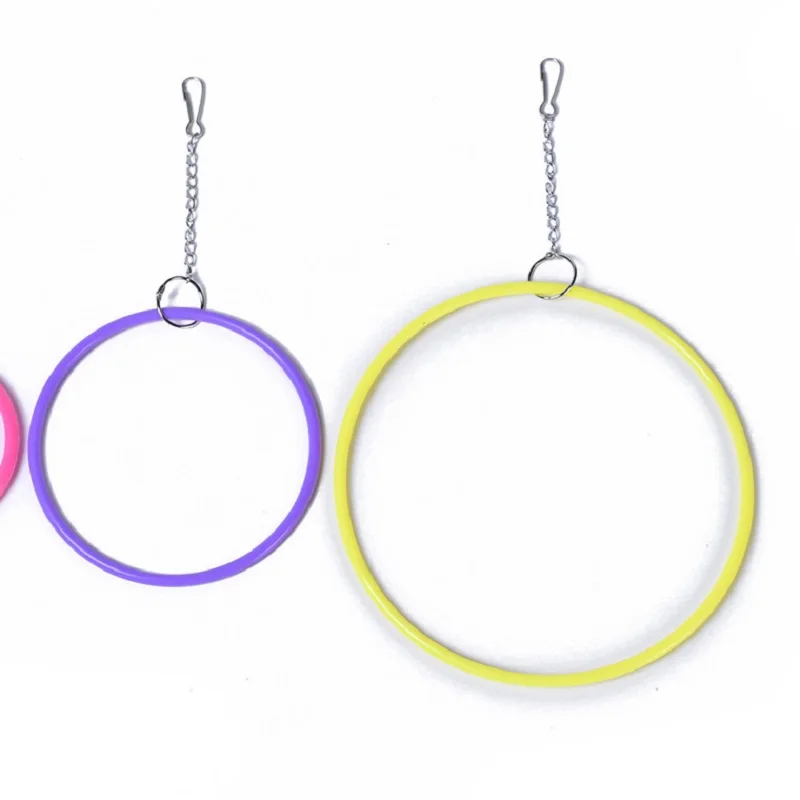 Птица Попугай игрушки Жевательная игрушка Висячие качели кольца для птиц