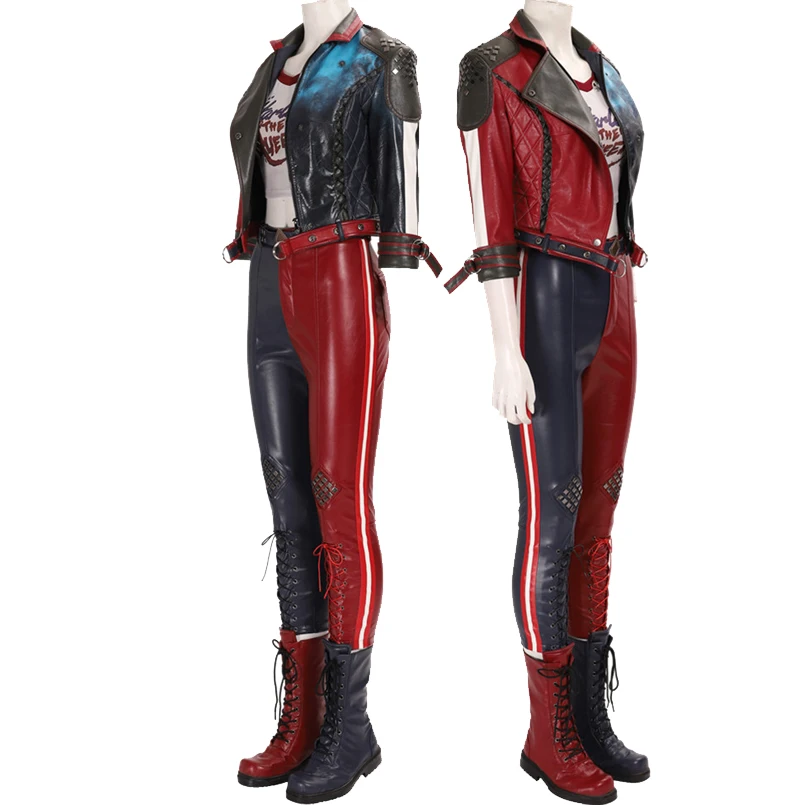Prezzo Donne Adulte Quinzel Cosplay Suicide Joker Girl Costume Outfit Fancy Halloween Party Puntelli Completi Abito Con Stivali