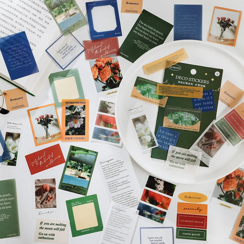 

40pcs/lot Beautiful Landscape Creativity Stickers DIY Diary Decoration label sticker Album Stationery collage Scrapbooking