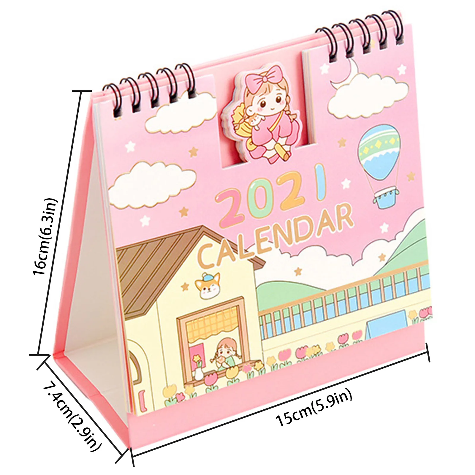 

2020/2021 Cartoon Animal Series Desktop Calendar Double Schedule Schedule Planner Annual Agenda Organizer Office gift