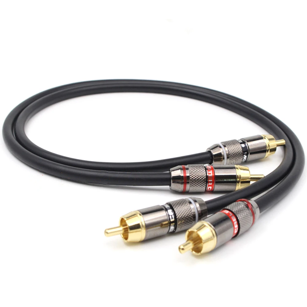 Медно-Золотой соединительный кабель RCA аудиофильский Rca для усилителя CD-плеера |